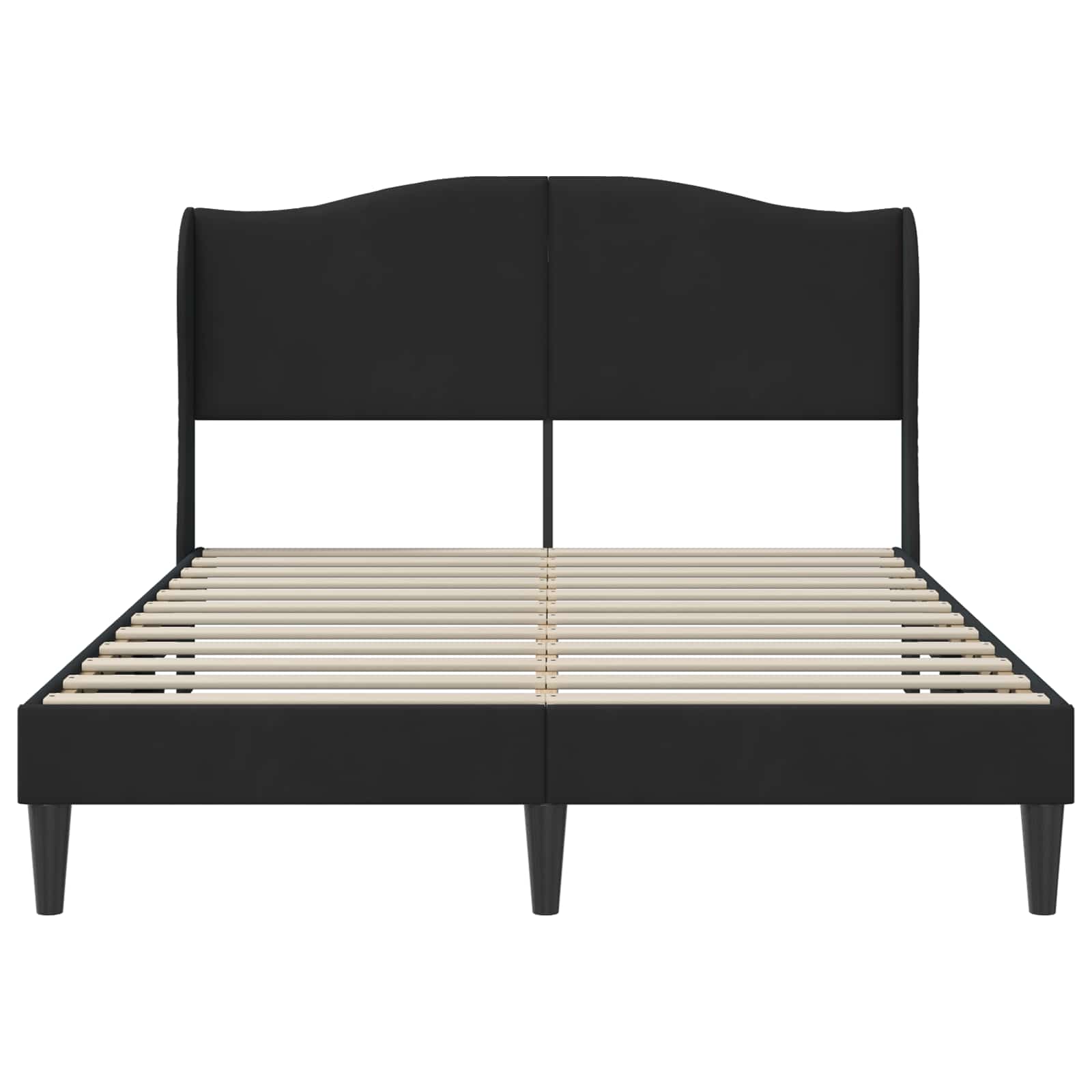 Σκελετός Κρεβατιού με κεφαλάρι Μαύρο 140 x 190 cm Βελούδο - Pakobazaar