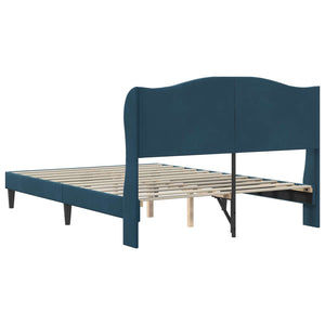 Σκελετός Κρεβατιού με κεφαλάρι Μπλε 140 x 190 cm Βελούδο - Pakobazaar