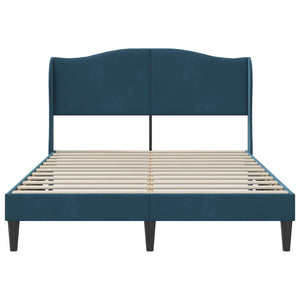 Σκελετός Κρεβατιού με κεφαλάρι Μπλε 140 x 190 cm Βελούδο - Pakobazaar