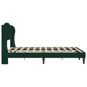 Σκελετός Κρεβατιού Σκούρο Πράσινο 160 x 200 cm Βελούδο - Pakobazaar