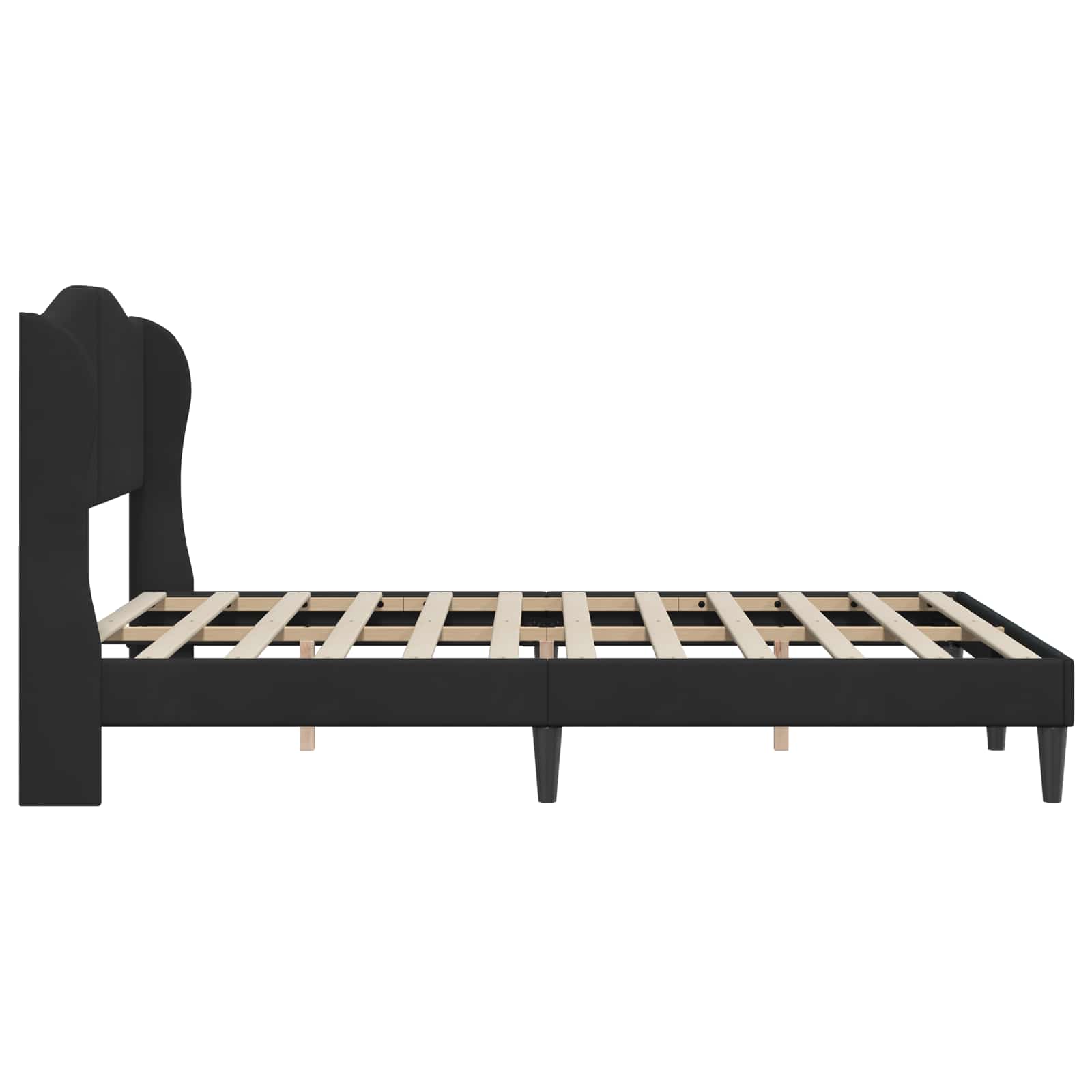 Σκελετός Κρεβατιού με κεφαλάρι Μαύρο 160 x 200 cm Βελούδο - Pakobazaar