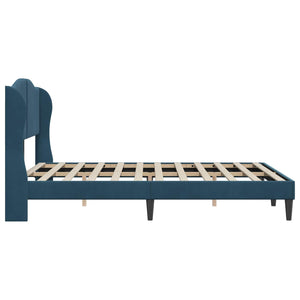 Σκελετός Κρεβατιού με κεφαλάρι Μπλε 160 x 200 cm Βελούδο - Pakobazaar