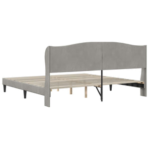 Σκελετός Κρεβατιού Ανοιχτό γκρι 180 x 200 cm Βελούδο - Pakobazaar
