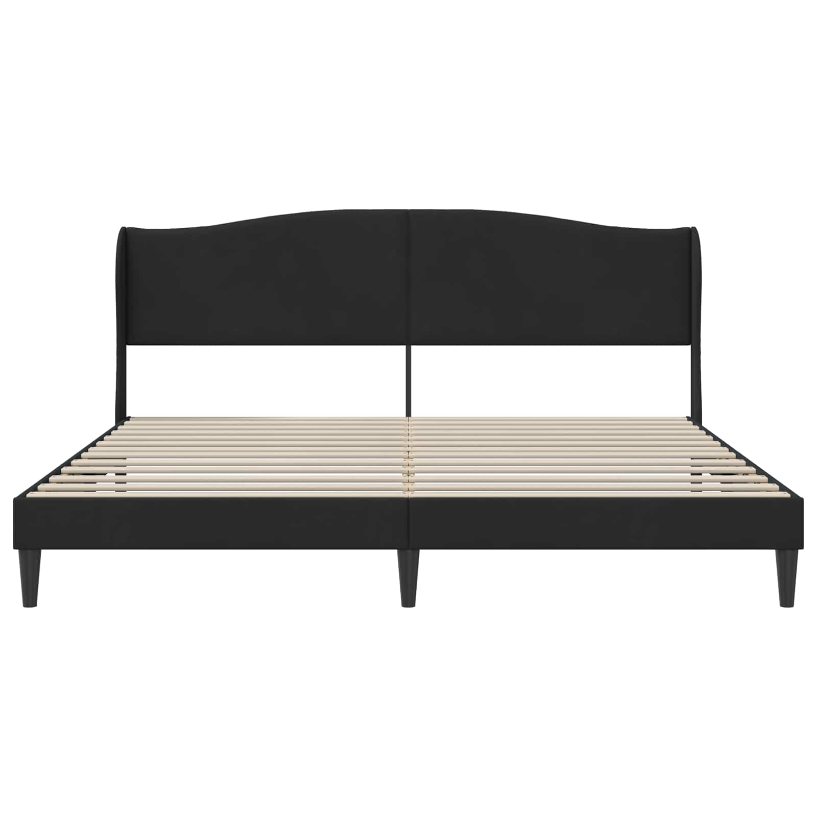 Σκελετός Κρεβατιού με κεφαλάρι Μαύρο 180 x 200 cm Βελούδο - Pakobazaar