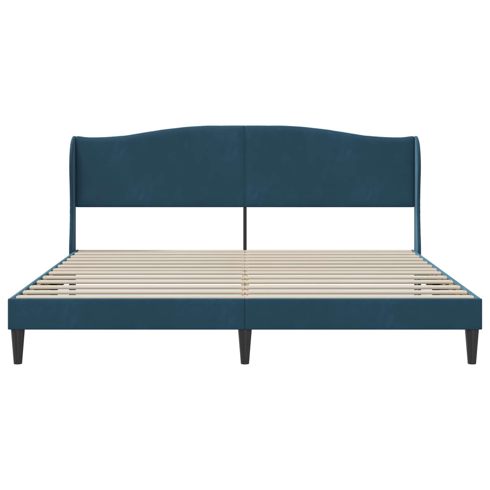 Σκελετός Κρεβατιού με κεφαλάρι Μπλε 180 x 200 cm Βελούδο - Pakobazaar