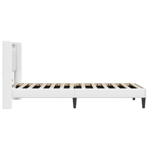 Σκελετός Κρεβατιού με κεφαλάρι Λευκό 90 x 190 cm Τεχνητό Δέρμα - Pakobazaar