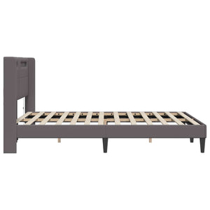 Σκελετός Κρεβατιού με κεφαλάρι Γκρι 120 x 190 cm Τεχνητό Δέρμα - Pakobazaar