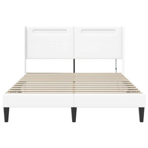 Σκελετός Κρεβατιού με κεφαλάρι Λευκό 120 x 190 cm Τεχνητό Δέρμα - Pakobazaar