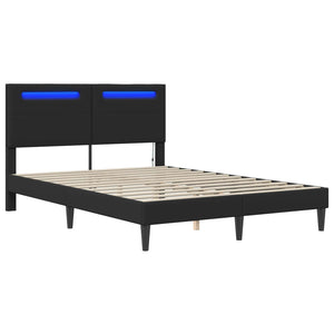 Σκελετός Κρεβατιού με κεφαλάρι Μαύρο 120 x 190 cm Τεχνητό Δέρμα - Pakobazaar