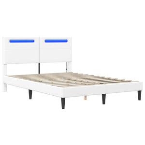 Σκελετός Κρεβατιού με κεφαλάρι Λευκό 160 x 200 cm Τεχνητό Δέρμα - Pakobazaar