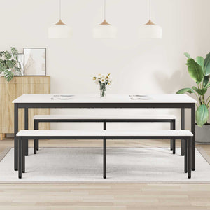 Τραπεζαρία Λευκό 200 x 100 x 75 cm Στερεά ξυλεία πεύκου - Pakobazaar