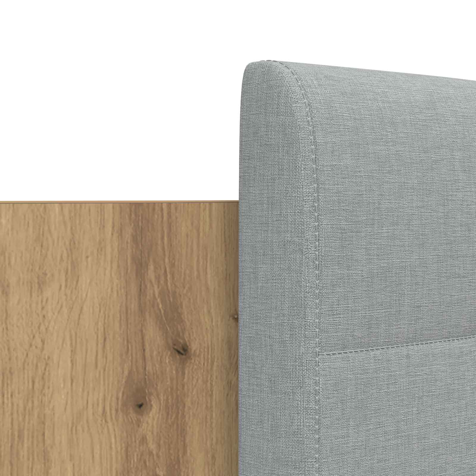 Κρεβάτι με Κεφαλάρι Artisan Oak 200 x 200 cm Επεξεργασμένο ξύλο