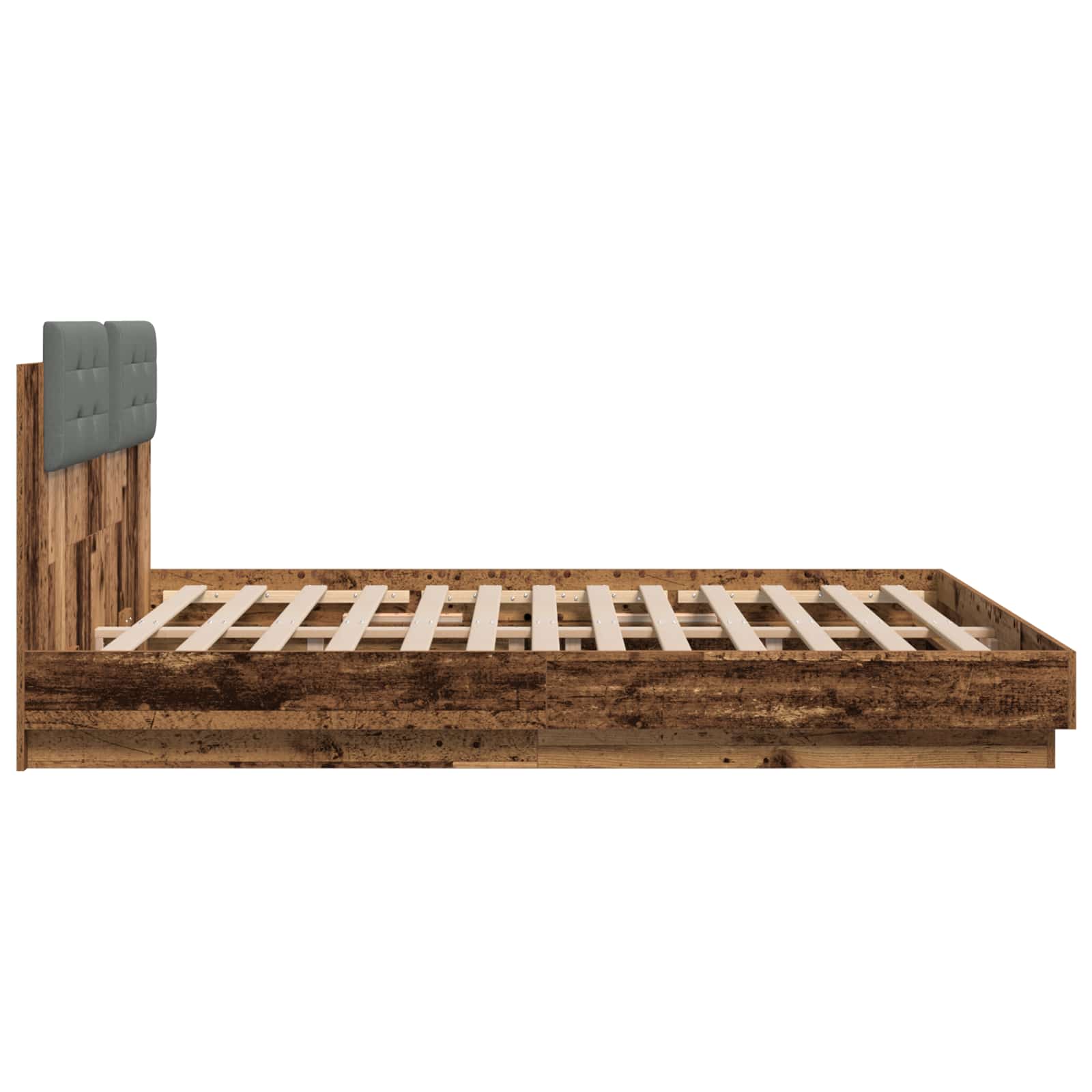 Κρεβάτι με Κεφαλάρι Παλιό Ξύλο 180 x 200 cm Επεξεργασμένο ξύλο