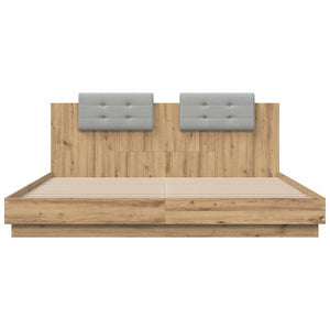 Κρεβάτι με Κεφαλάρι Artisan Oak 180 x 200 cm Επεξεργασμένο Ξύλο