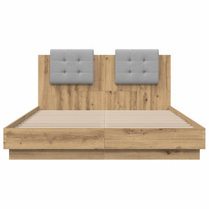 Κρεβάτι με Κεφαλάρι Artisan Oak 160 x 200 cm Επεξεργασμένο Ξύλο