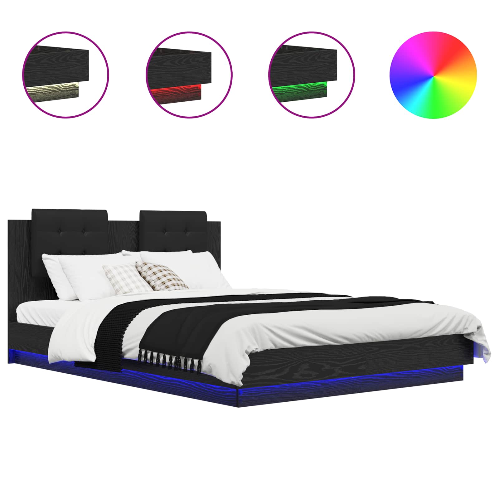 Κρεβάτι με Κεφαλάρι Artisan Oak 140 x 200 cm Επεξεργασμένο ξύλο - Pakobazaar