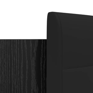 Κρεβάτι με Κεφαλάρι Μαύρη Οξυά 140 x 200 cm Επεξεργασμένο ξύλο - Pakobazaar