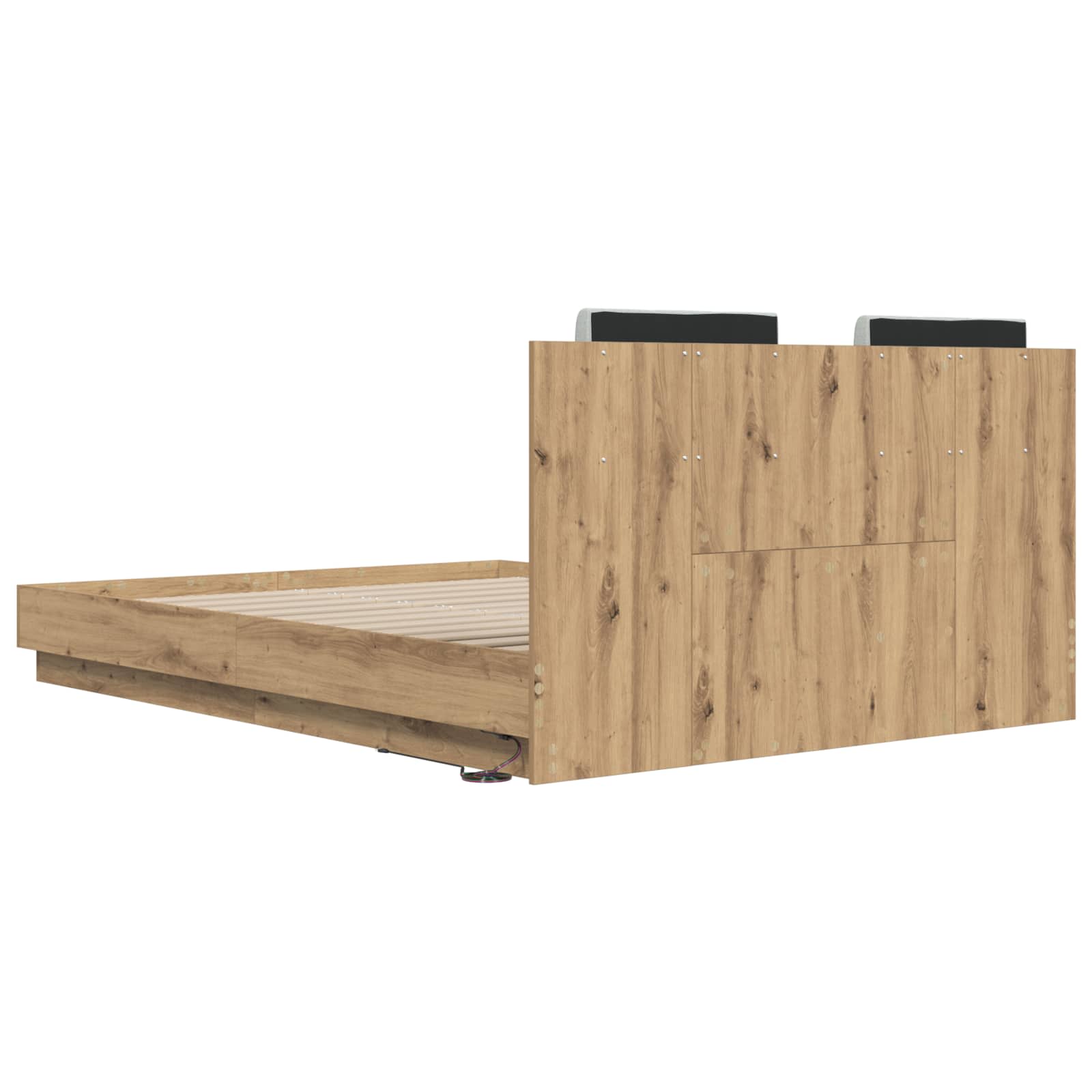 Κρεβάτι με Κεφαλάρι Artisan Oak 120 x 200 cm Επεξεργασμένο ξύλο - Pakobazaar