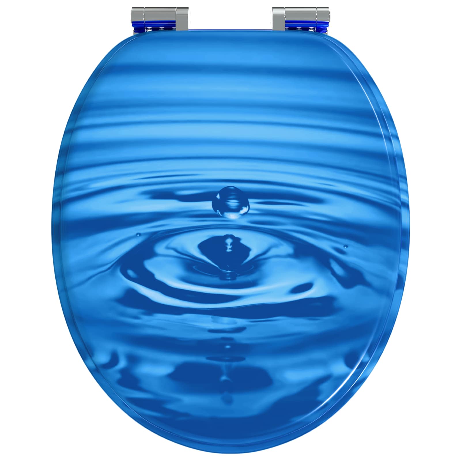 Μαλακή κλειστή λεκάνη 2 pcs Μπλε Σταγόνα 44 x 38 εκ. - Pakobazaar