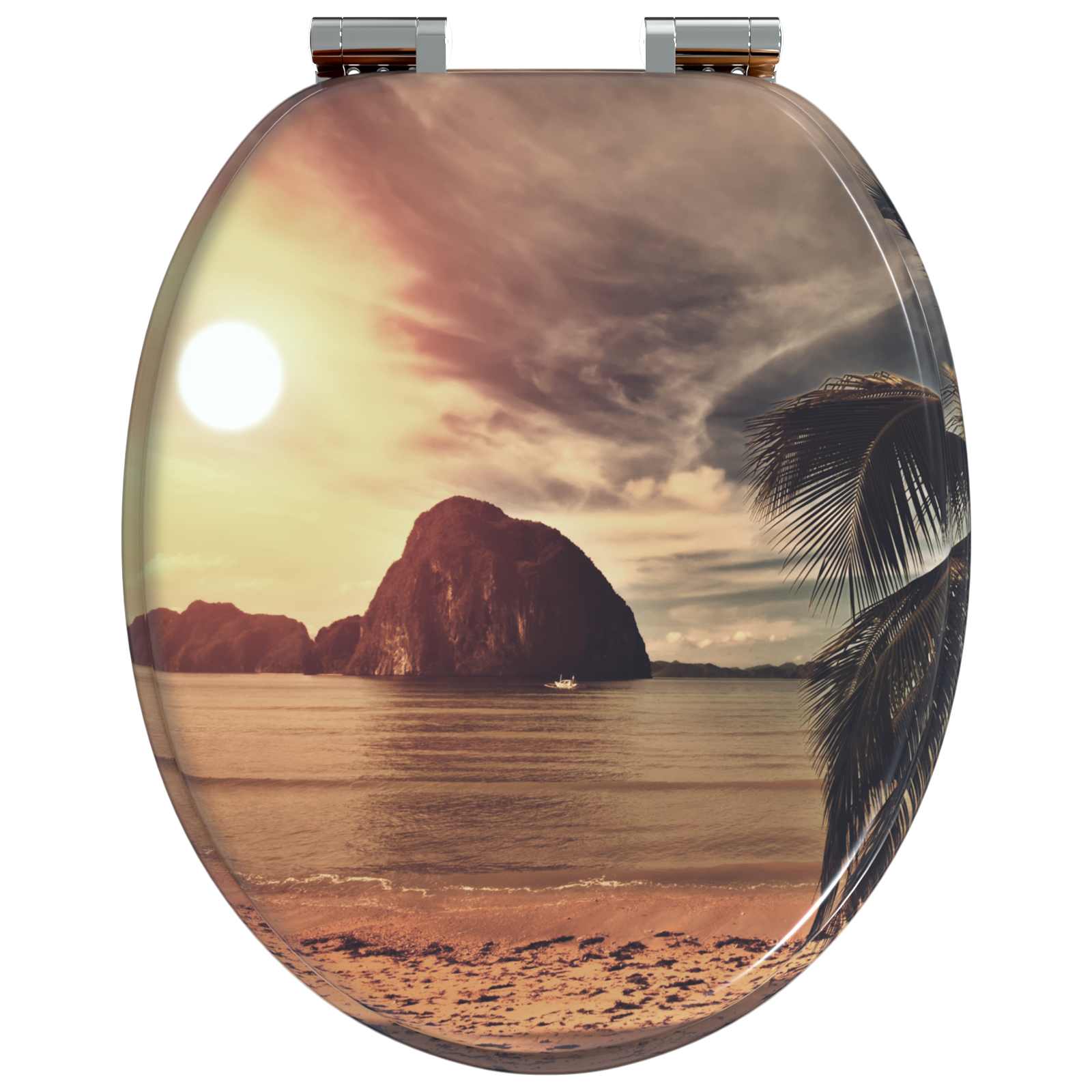 Μαλακή κλειστή λεκάνη 2 pcs Πορτοκαλί 44 x 38 εκ. Πίνακας MDF - Pakobazaar