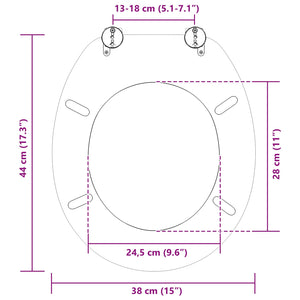 Μαλακή κλειστή λεκάνη 2 pcs Γκρι 44 x 38 εκ. Πίνακας MDF - Pakobazaar