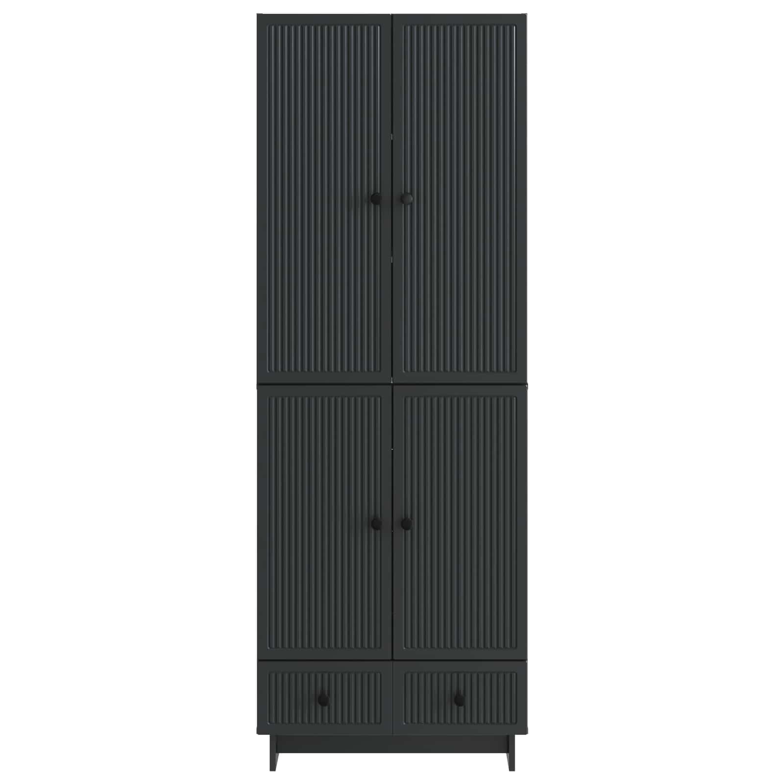 Σέτ Ντουλαπιών 2 pcs Μαύρο 66 x 34,5 x 95 εκ. - Pakobazaar
