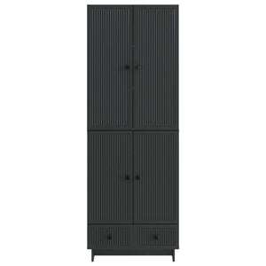 Σέτ Ντουλαπιών 2 pcs Μαύρο 66 x 34,5 x 95 εκ. - Pakobazaar
