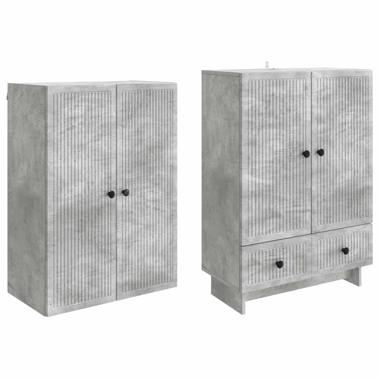 Σέτ Ντουλαπιών 2 pcs Γκρι Σκυροδέματος 66 x 34,5 x 95 εκ. - Pakobazaar