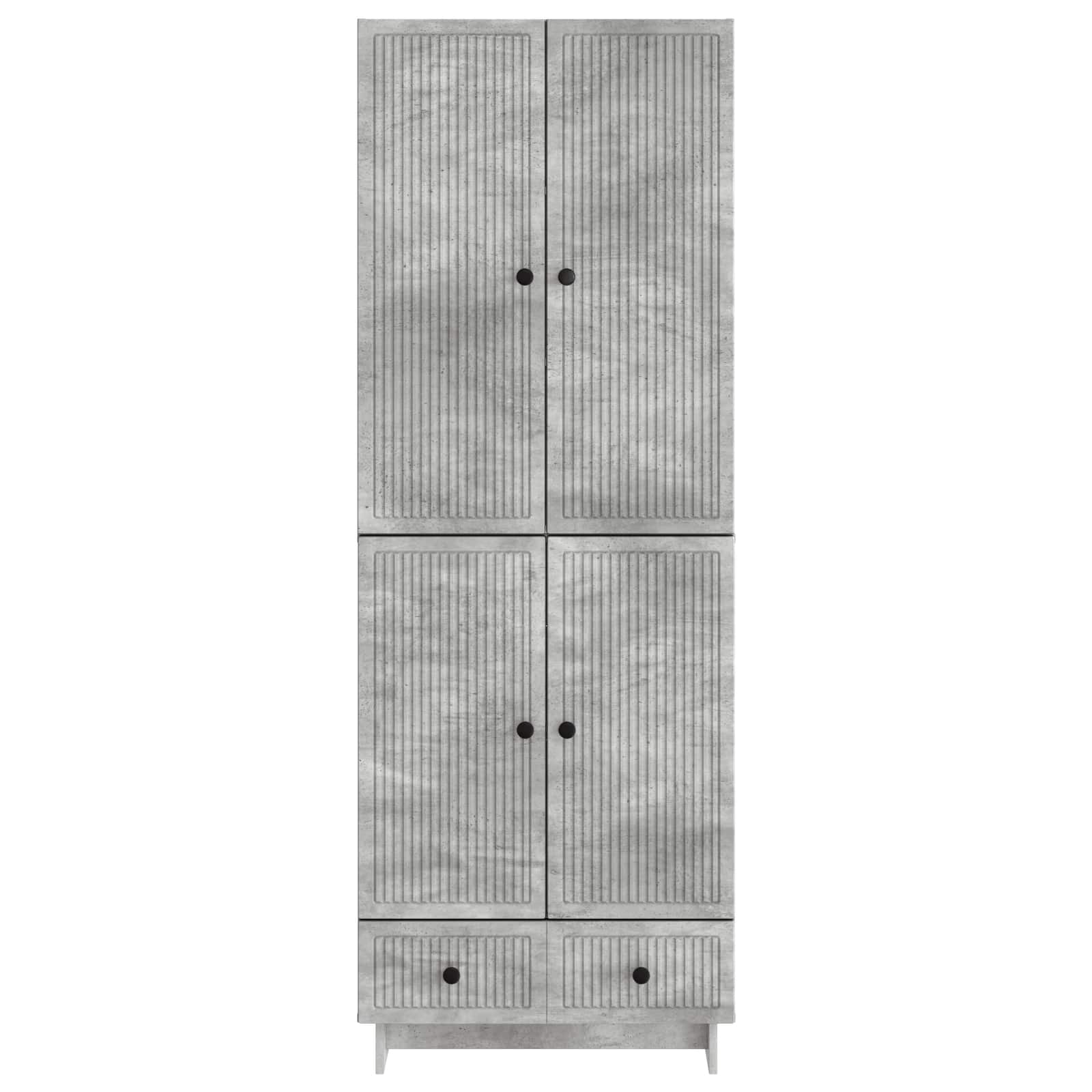 Σέτ Ντουλαπιών 2 pcs Γκρι Σκυροδέματος 66 x 34,5 x 95 εκ. - Pakobazaar