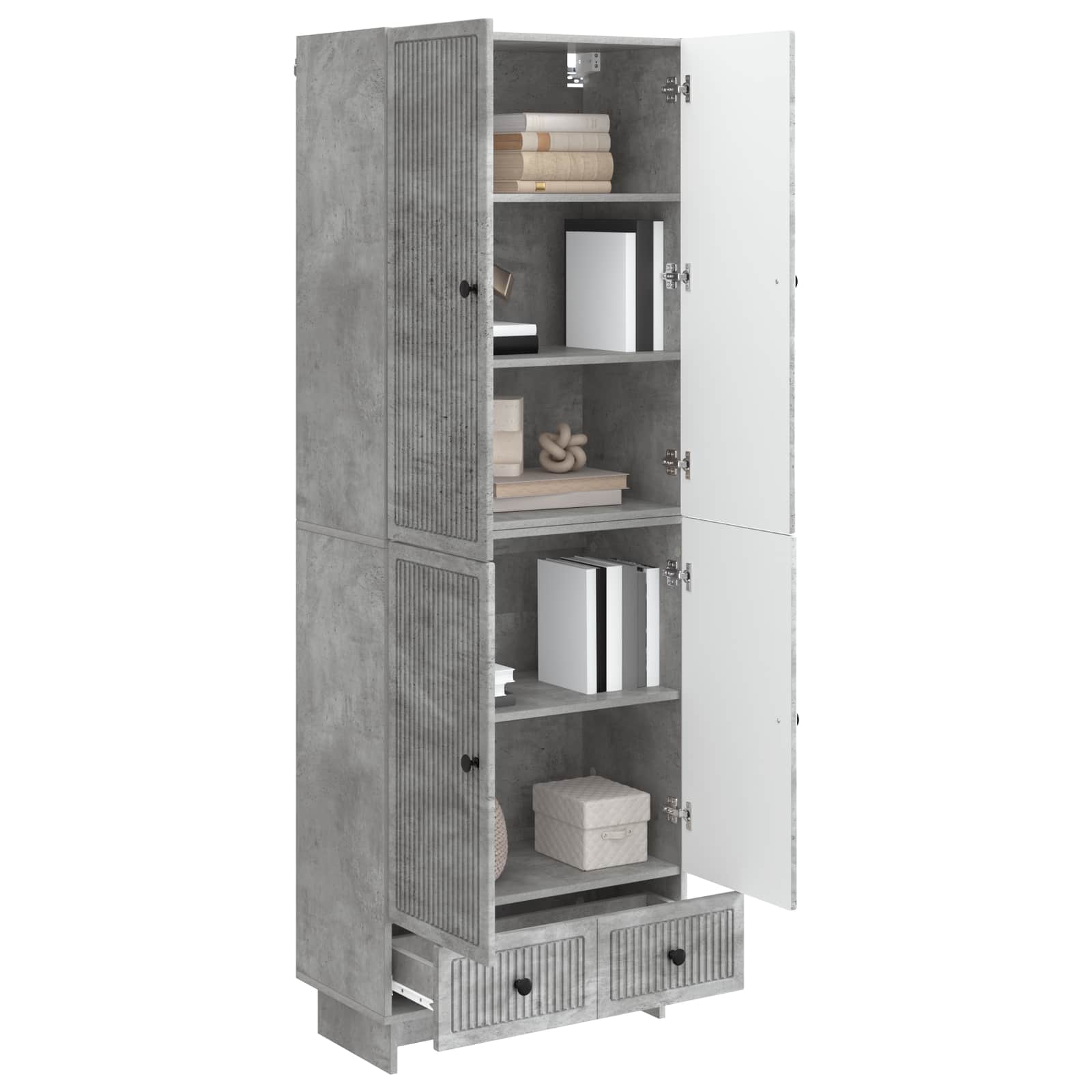 Σέτ Ντουλαπιών 2 pcs Γκρι Σκυροδέματος 66 x 34,5 x 95 εκ. - Pakobazaar