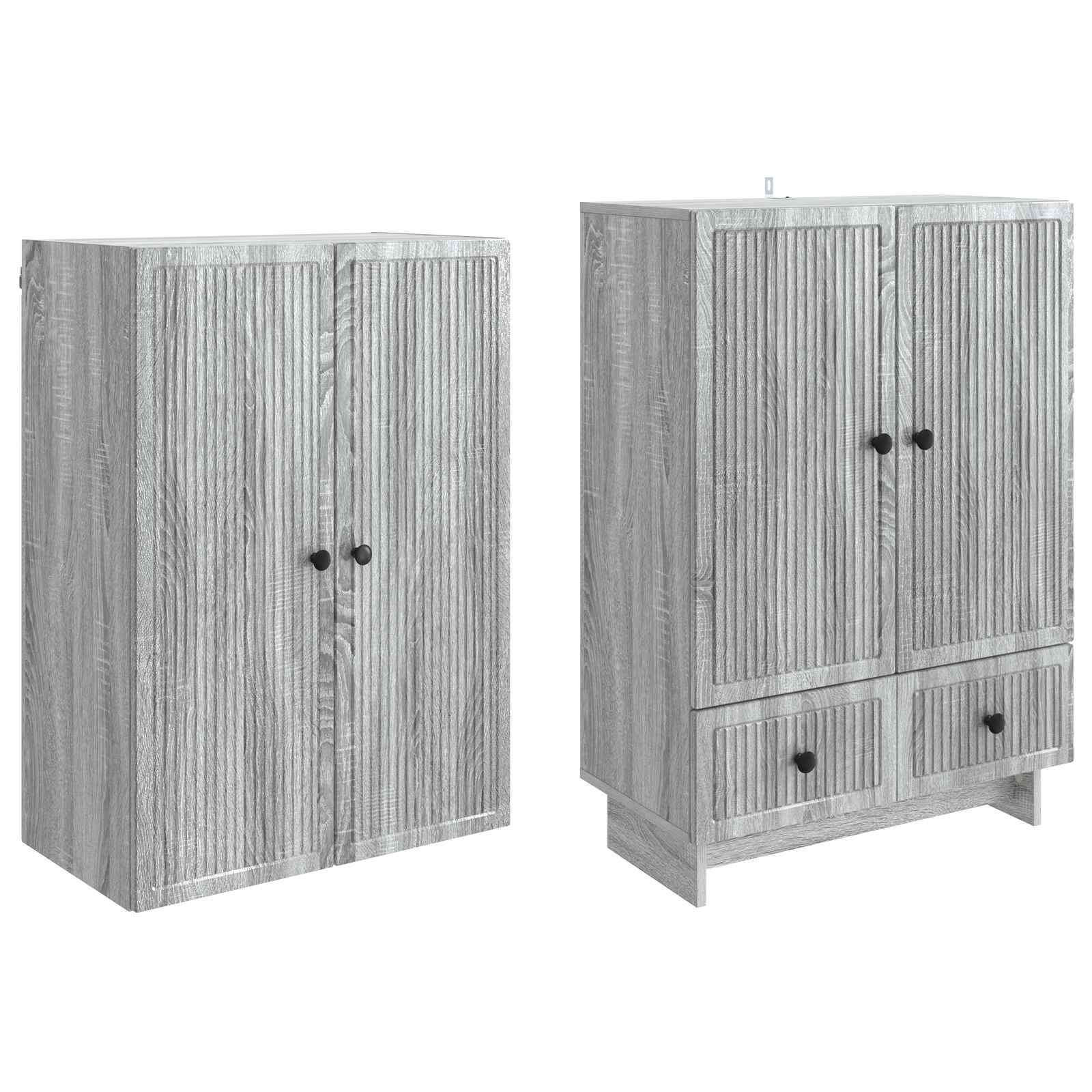 Σέτ Ντουλαπιών 2 pcs Γκρι Sonoma 66 x 34,5 x 95 εκ. - Pakobazaar