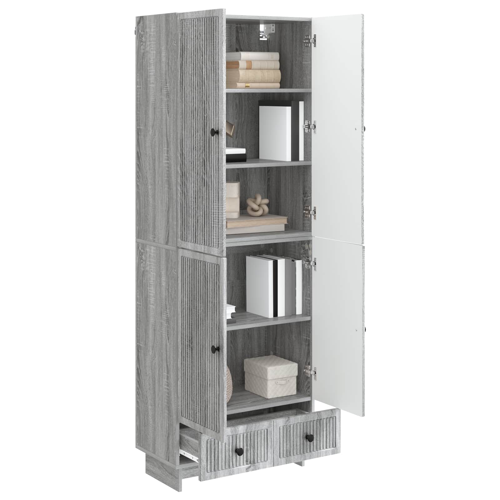 Σέτ Ντουλαπιών 2 pcs Γκρι Sonoma 66 x 34,5 x 95 εκ. - Pakobazaar