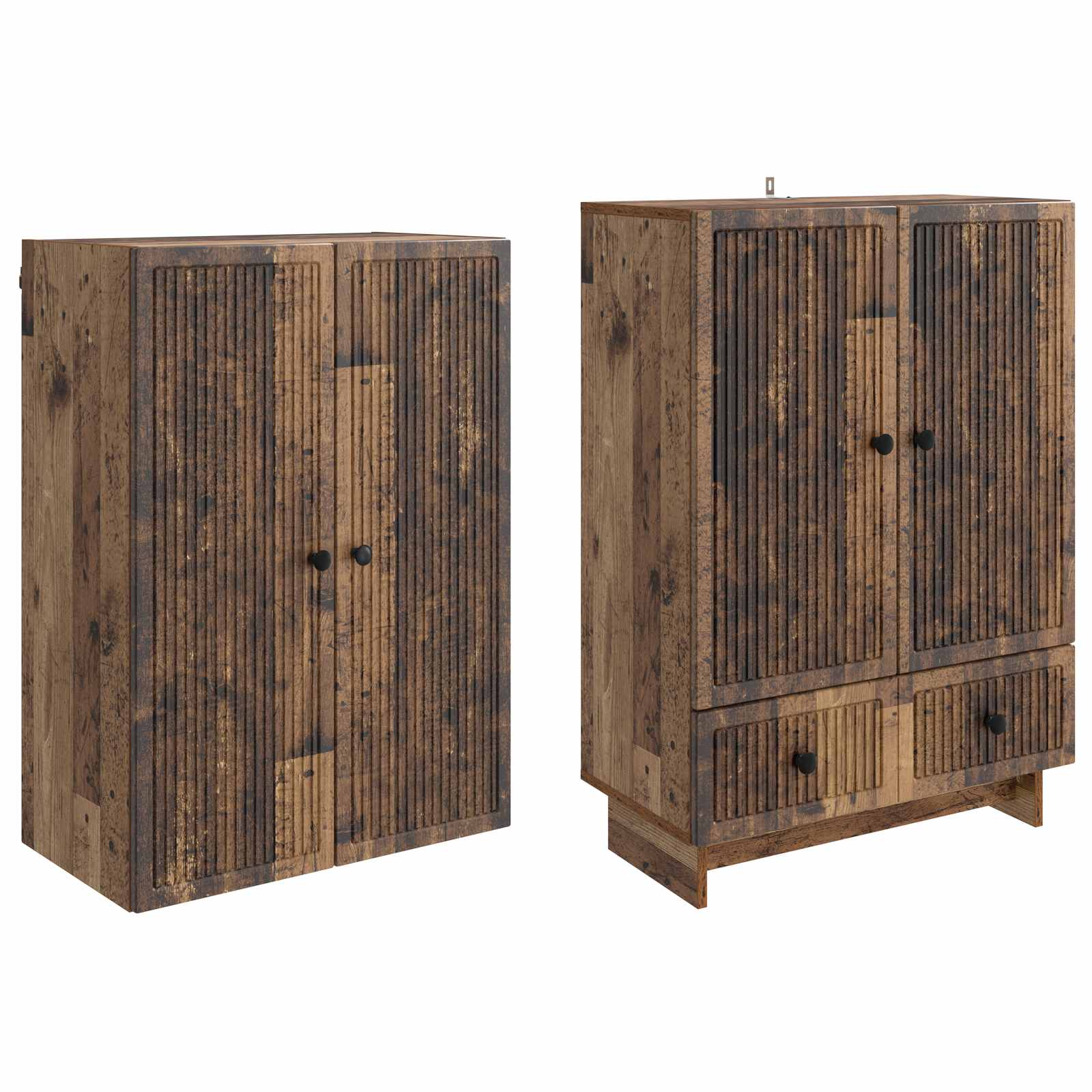 Σέτ Ντουλαπιών 2 pcs Παλαιωμένο ξύλο 66 x 34,5 x 95 εκ. - Pakobazaar