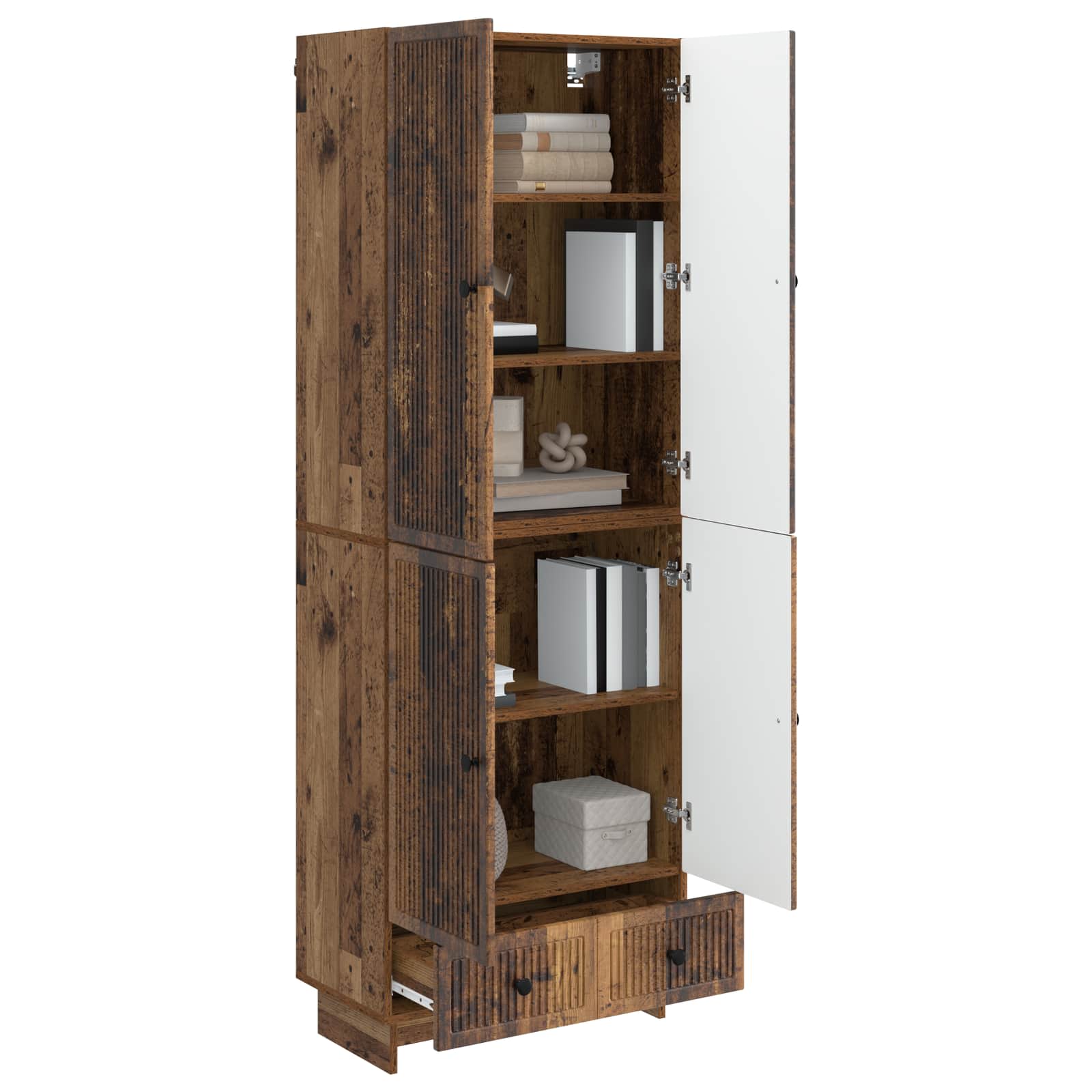 Σέτ Ντουλαπιών 2 pcs Παλαιωμένο ξύλο 66 x 34,5 x 95 εκ. - Pakobazaar