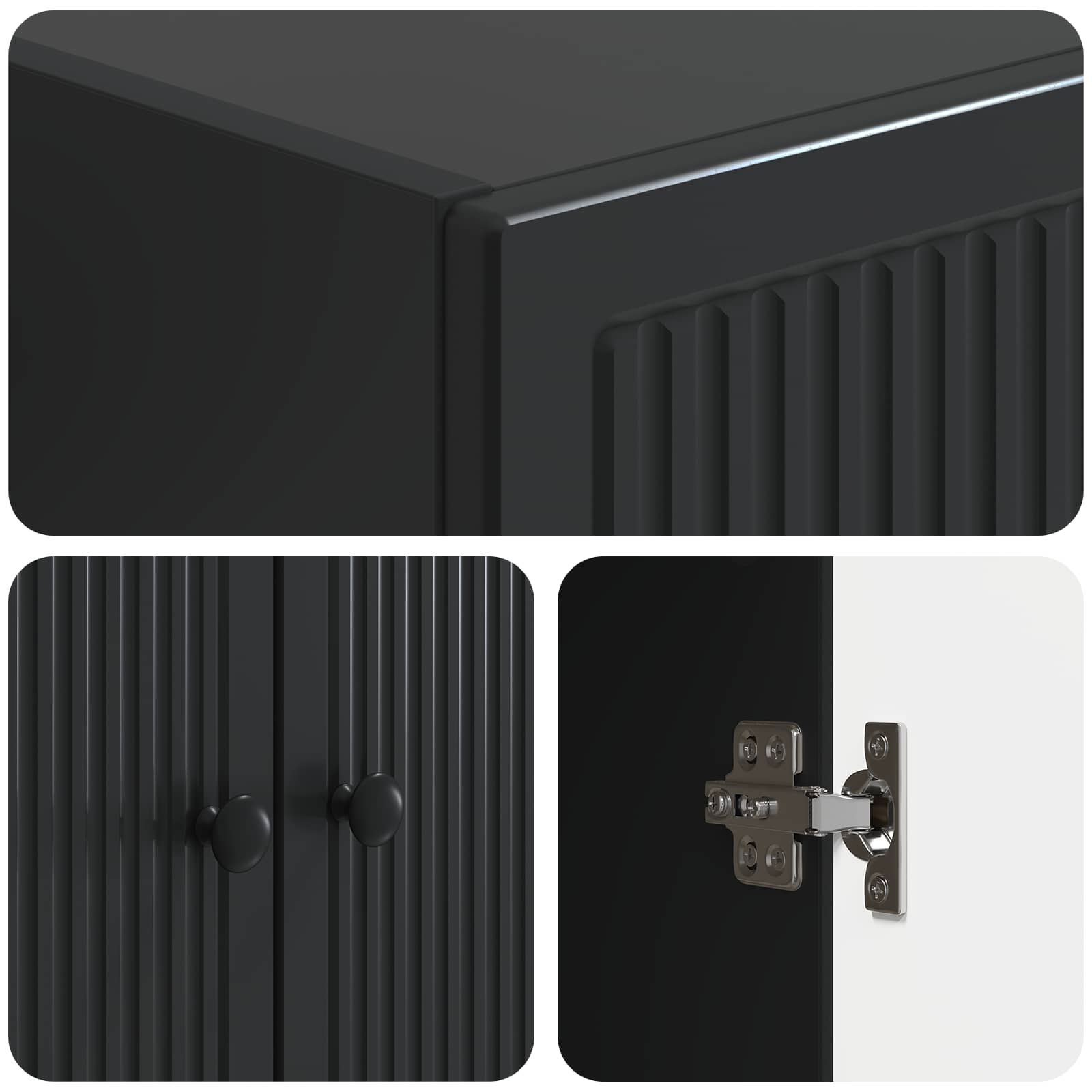 Σέτ Ντουλαπιών 2 pcs Μαύρο 66 x 34,5 x 90 εκ Επεξεργασμένο Ξύλο - Pakobazaar