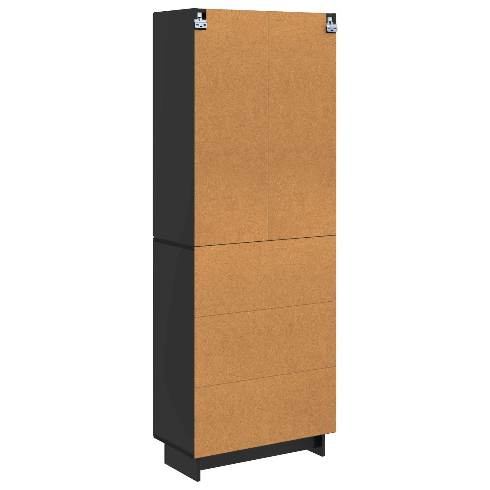Σέτ Ντουλαπιών 2 pcs Μαύρο 66 x 34,5 x 90 εκ Επεξεργασμένο Ξύλο - Pakobazaar