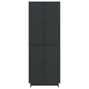 Σέτ Ντουλαπιών 2 pcs Μαύρο 66 x 34,5 x 90 εκ Επεξεργασμένο Ξύλο - Pakobazaar