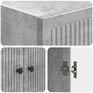 Σέτ Ντουλαπιών 2 pcs Γκρι Σκυροδέματος 66 x 34,5 x 90 εκ - Pakobazaar