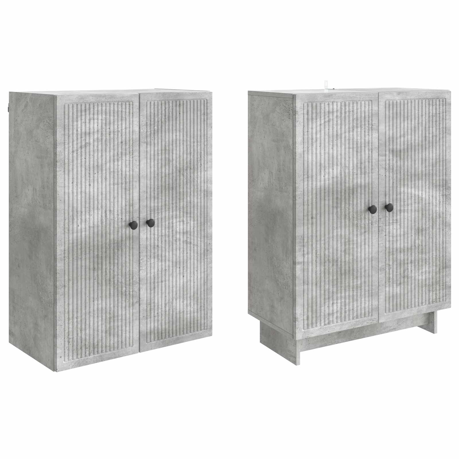 Σέτ Ντουλαπιών 2 pcs Γκρι Σκυροδέματος 66 x 34,5 x 90 εκ - Pakobazaar