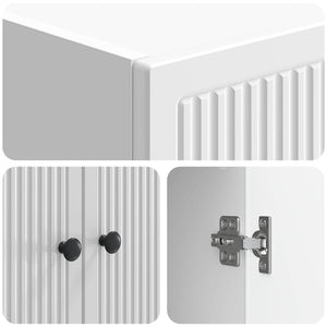 Σέτ Ντουλαπιών 2 pcs Γυαλιστερό Λευκό 66 x 34,5 x 90 εκ - Pakobazaar