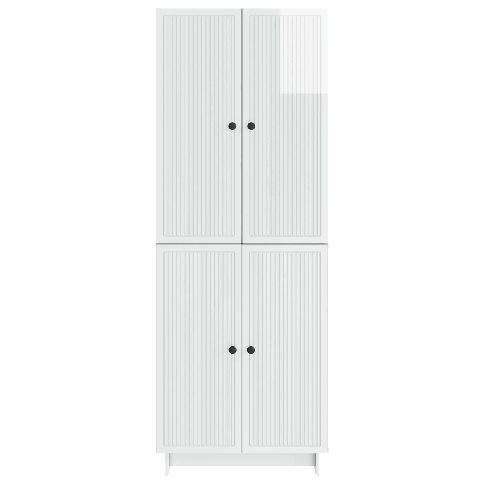 Σέτ Ντουλαπιών 2 pcs Γυαλιστερό Λευκό 66 x 34,5 x 90 εκ - Pakobazaar