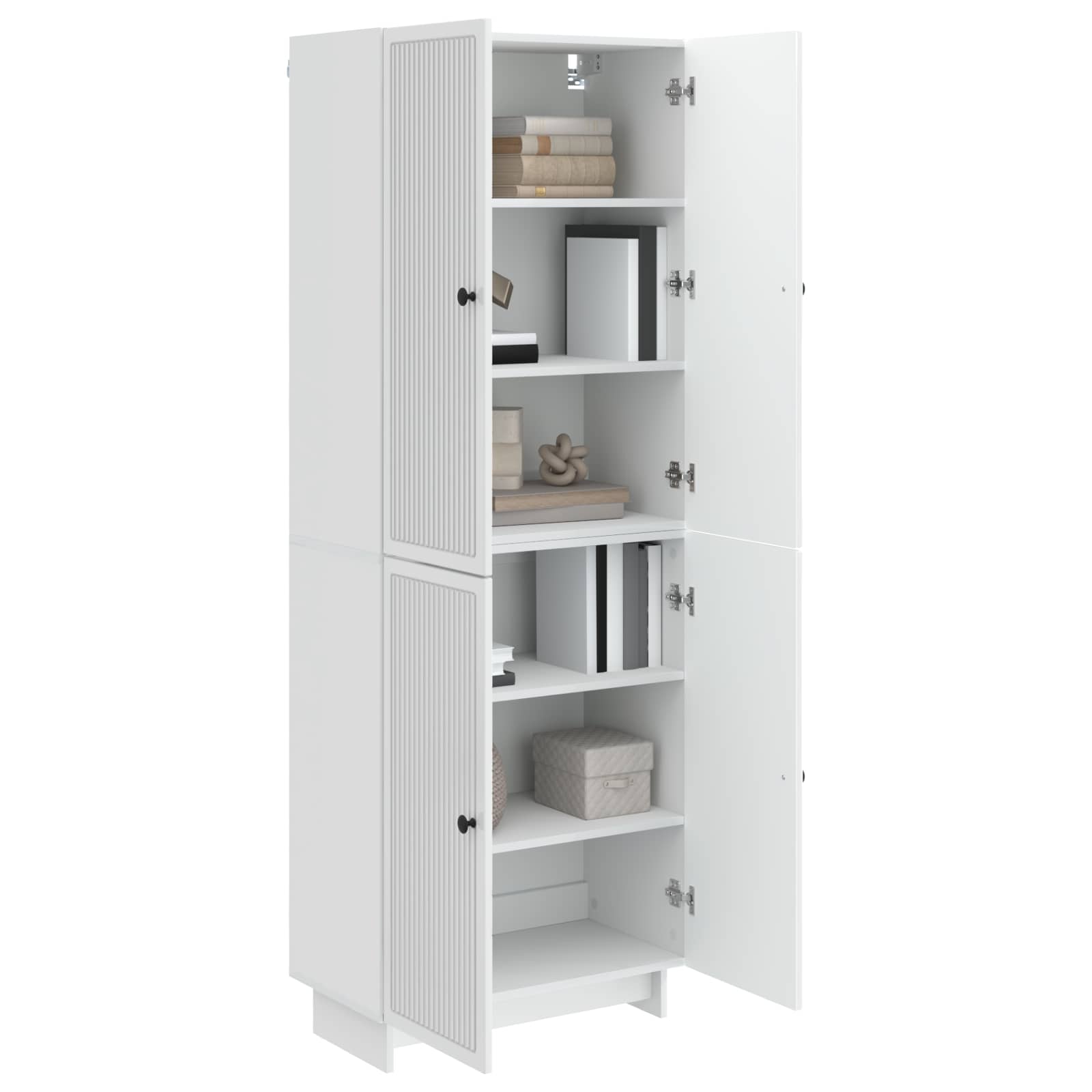 Σέτ Ντουλαπιών 2 pcs Γυαλιστερό Λευκό 66 x 34,5 x 90 εκ - Pakobazaar