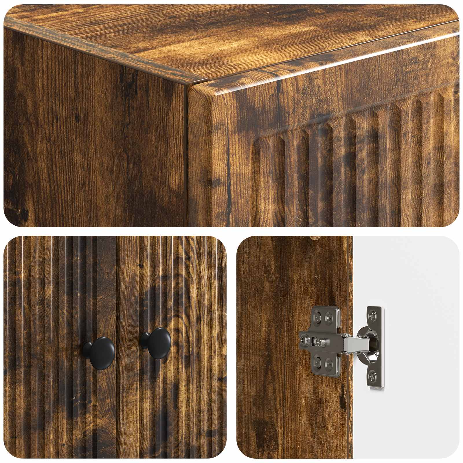 Σέτ Ντουλαπιών 2 pcs Καπνισμένο Ξύλο Δρυός 66 x 34,5 x 90 εκ - Pakobazaar