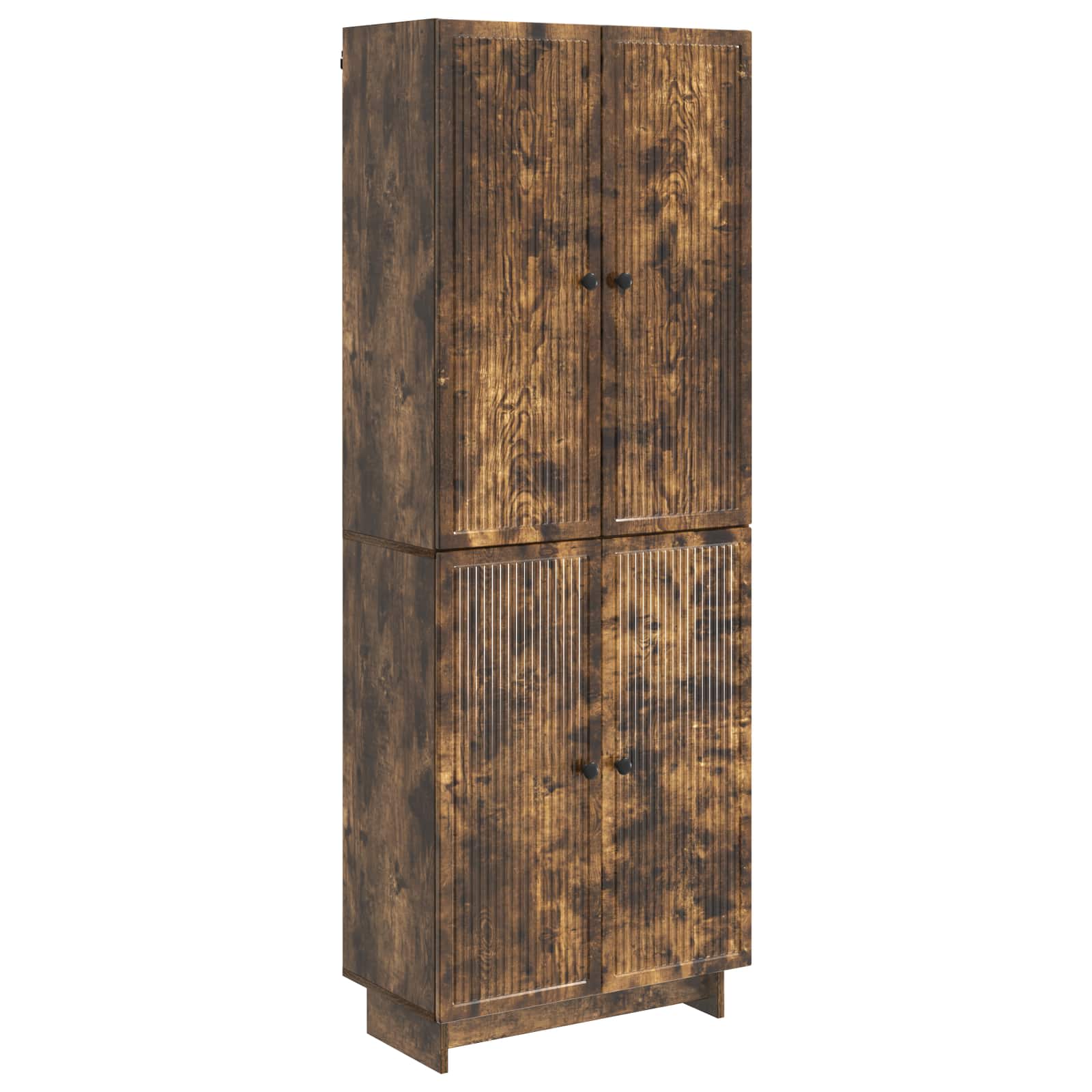 Σέτ Ντουλαπιών 2 pcs Καπνισμένο Ξύλο Δρυός 66 x 34,5 x 90 εκ - Pakobazaar