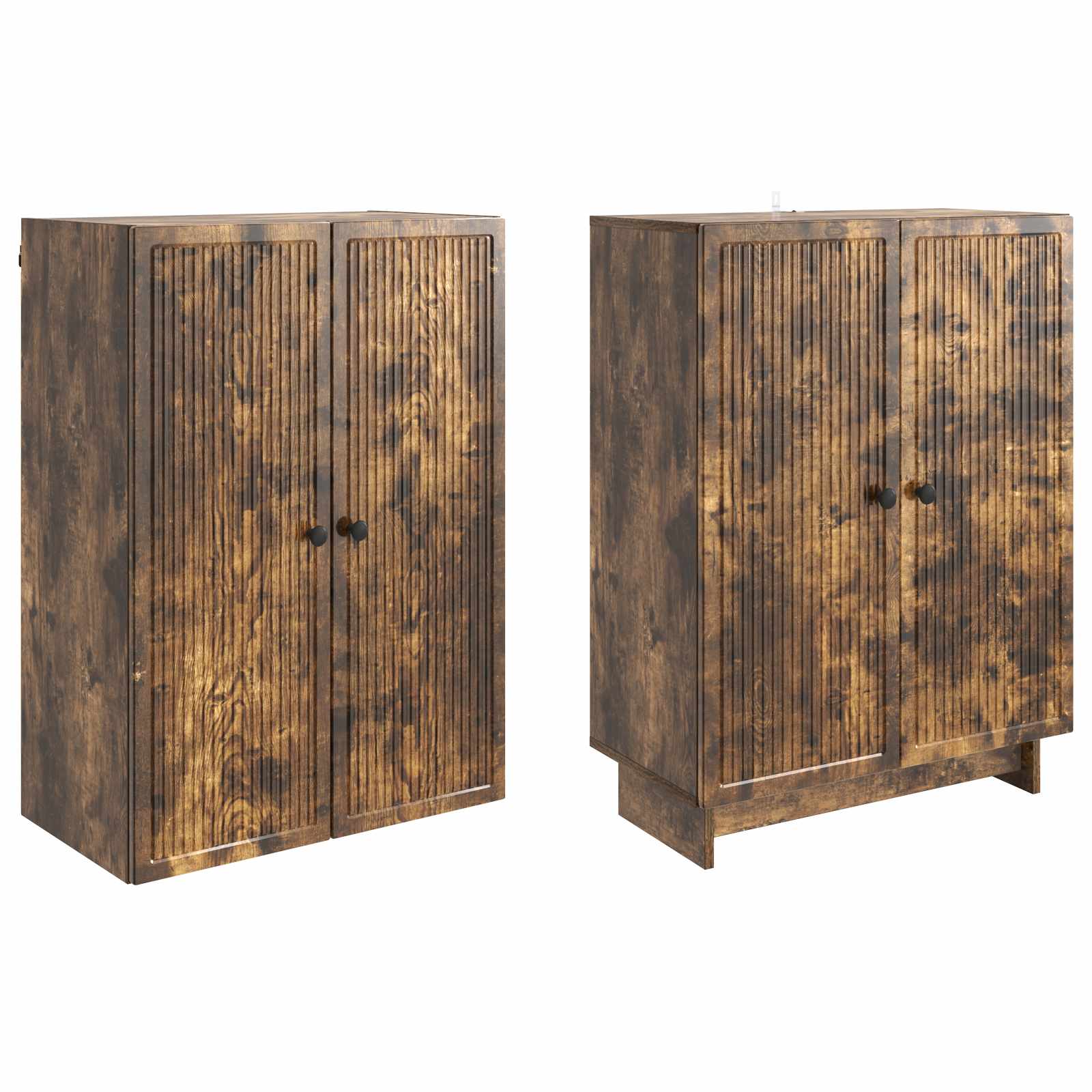 Σέτ Ντουλαπιών 2 pcs Καπνισμένο Ξύλο Δρυός 66 x 34,5 x 90 εκ - Pakobazaar