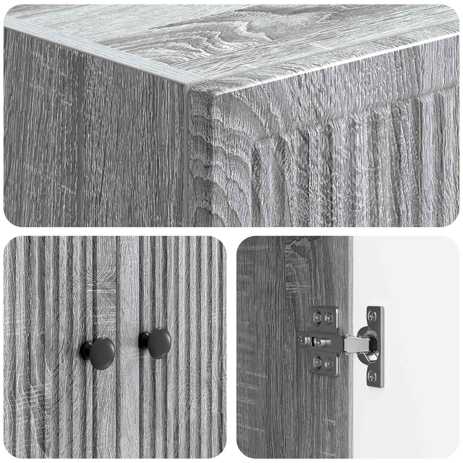 Σέτ Ντουλαπιών 2 pcs Γκρι Sonoma 66 x 34,5 x 90 εκ - Pakobazaar