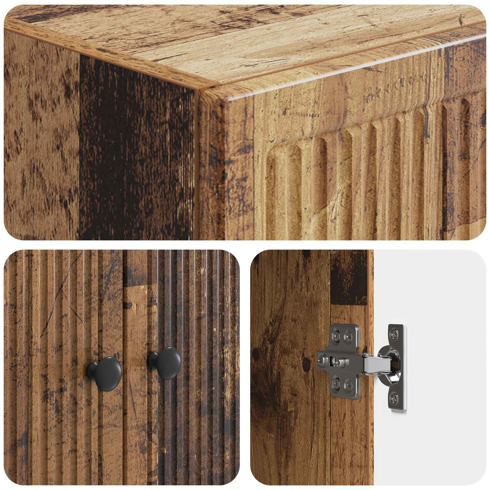 Σέτ Ντουλαπιών 2 pcs Παλαιωμένο ξύλο 66 x 34,5 x 90 εκ - Pakobazaar