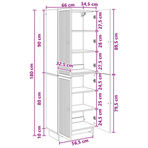 Σέτ Ντουλαπιών 2 pcs Παλαιωμένο ξύλο 66 x 34,5 x 90 εκ - Pakobazaar