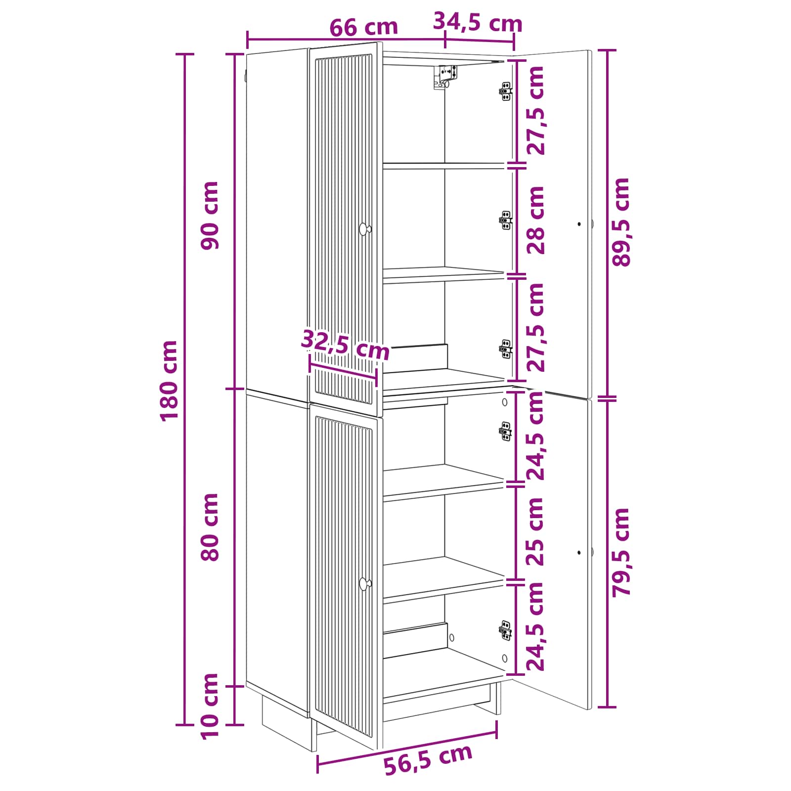 Σέτ Ντουλαπιών 2 pcs Artisan Δρυς 66 x 34,5 x 90 εκ - Pakobazaar