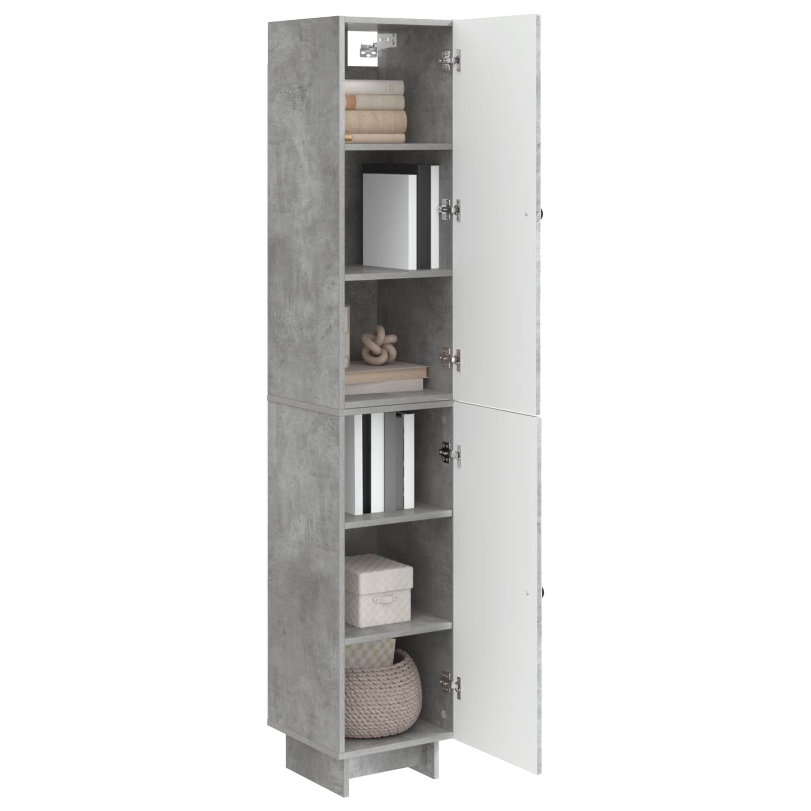 Σέτ Ντουλαπιών 2 pcs Γκρι Σκυροδέματος 34,5 x 33 x 90 εκ. - Pakobazaar